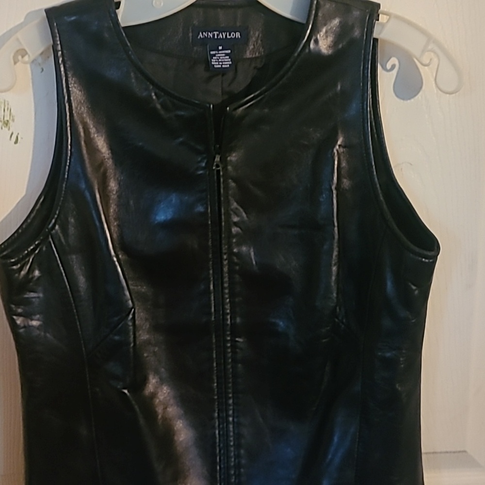 Women's leather vest